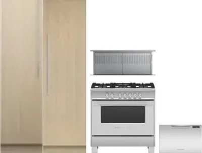 5 Piece Package Includes Refrigerator, Freezer, Range, Hood And Dishwasher